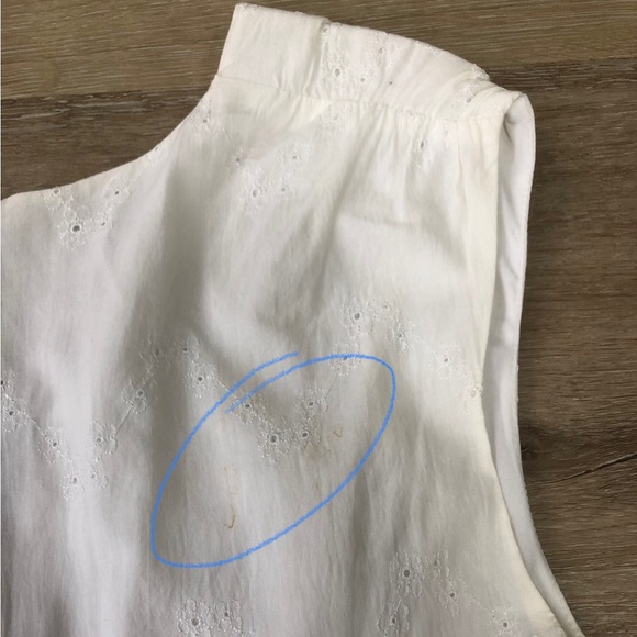 Philip Decaprio White Eyelet Sleeveless Dress, Size 2 - Picture 7 of 10